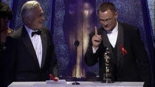 Janusz Kaminski winning the Oscar® for Cinematography for "Schindler's List"